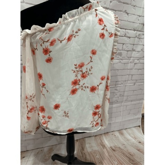 CeCe off shoulder bow blouse size xs - Picture 6 of 7